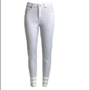 Loft Grey Jeans Skinny Tie Dye Ankle Detail‎ Size: 2